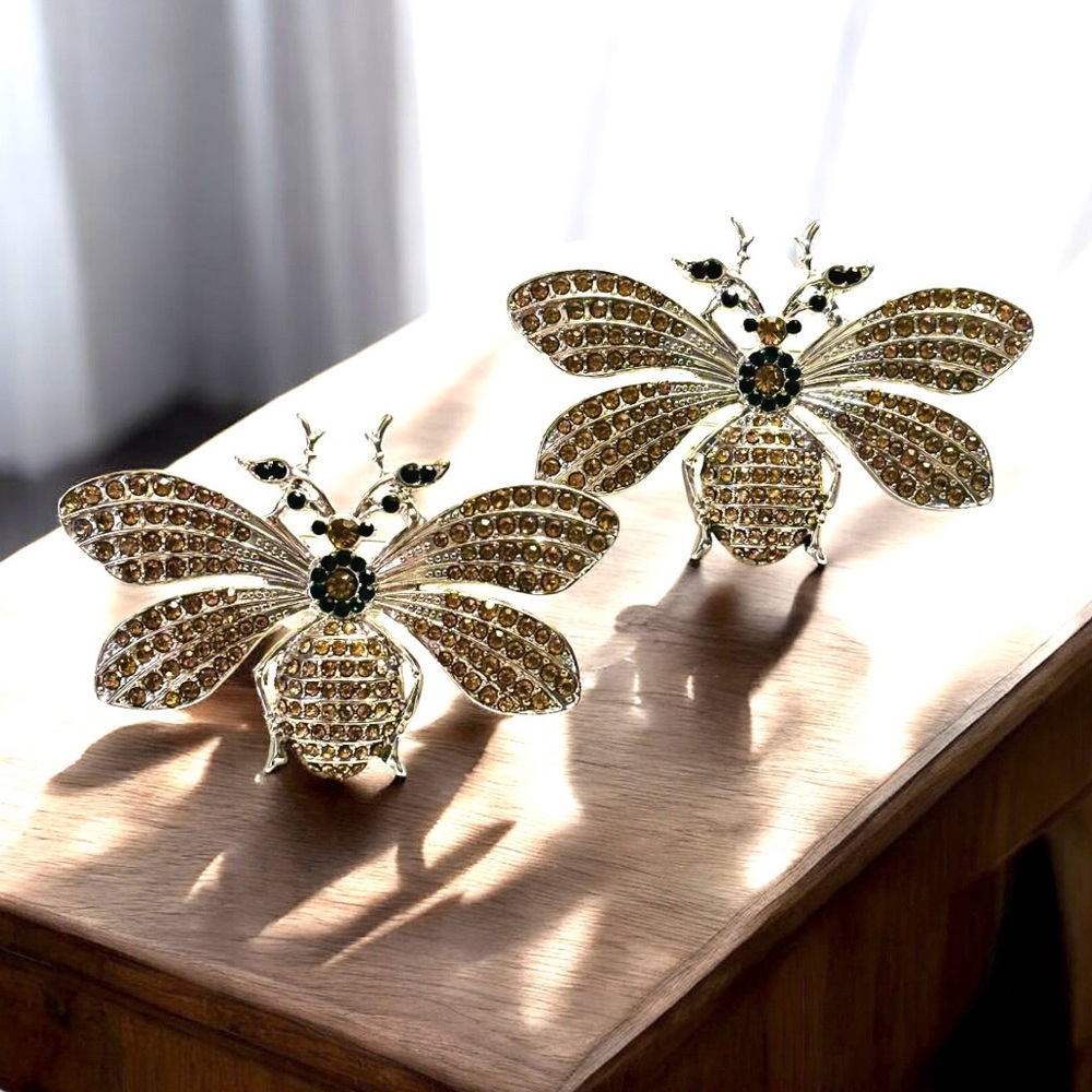 Sassy Jones Silver tone Butterfly Brooches